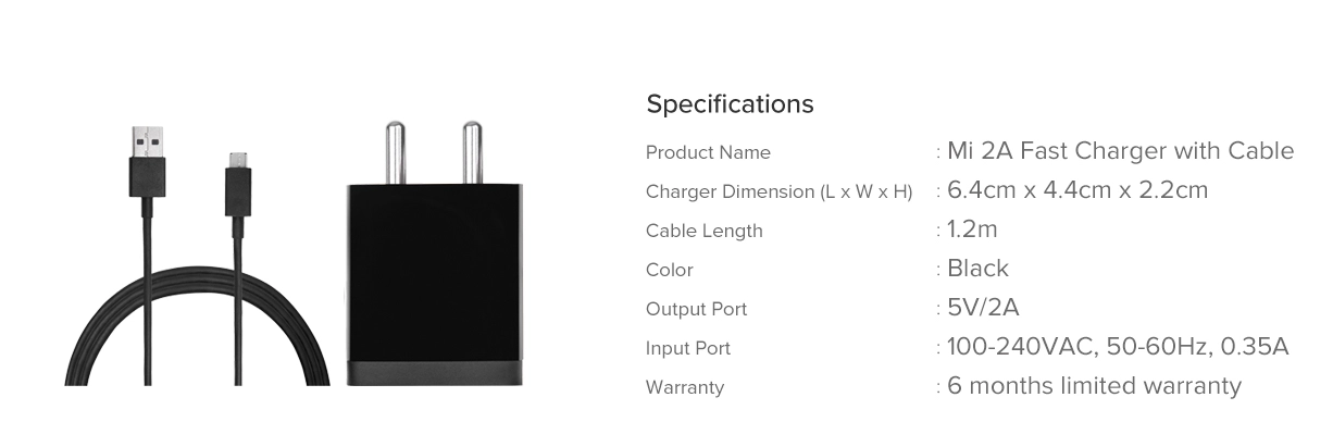 Xiaomi USB Charger 5V 2A